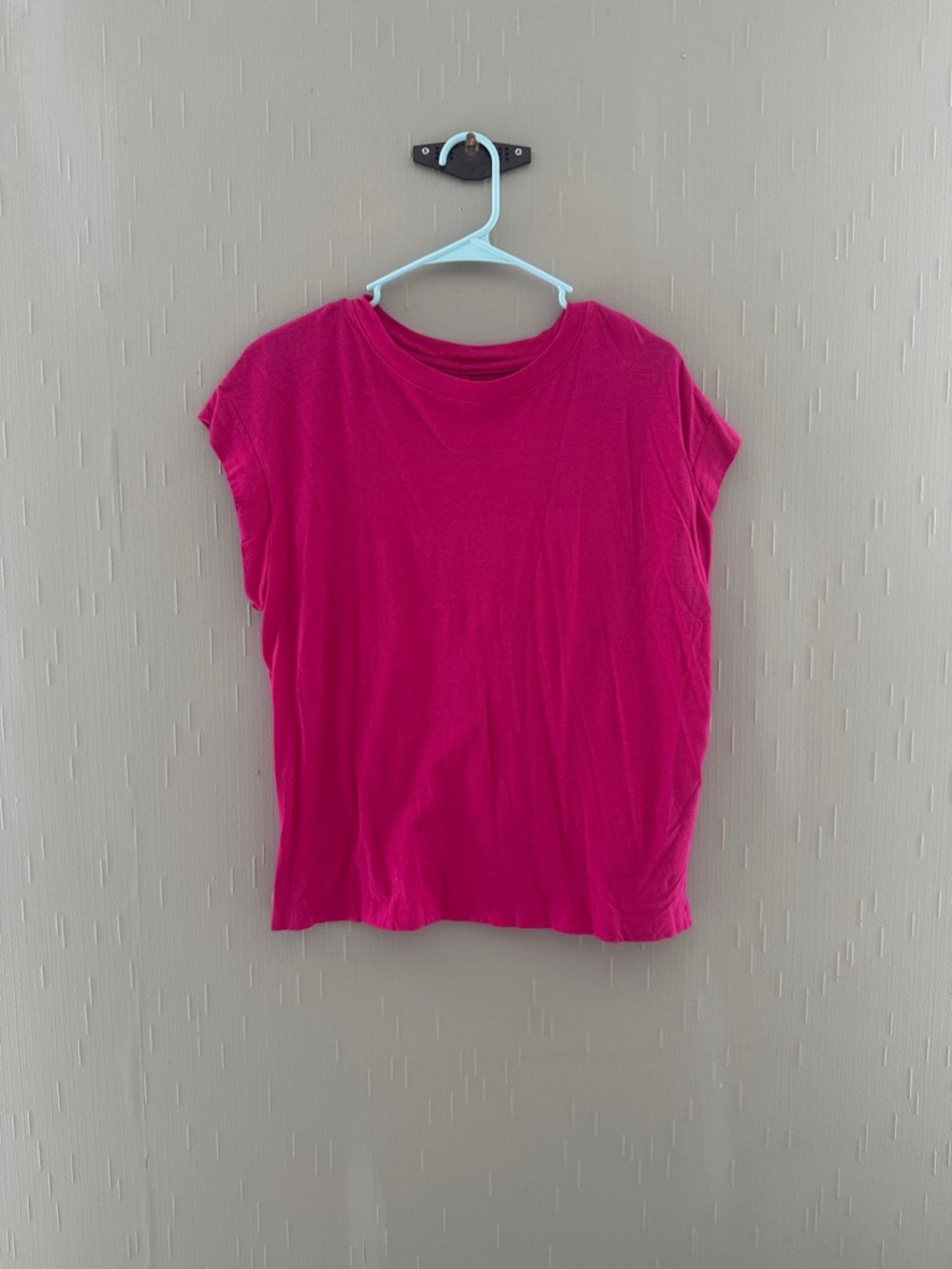 a new day Bright Fuchsia Short Sleeve Crewneck Tee